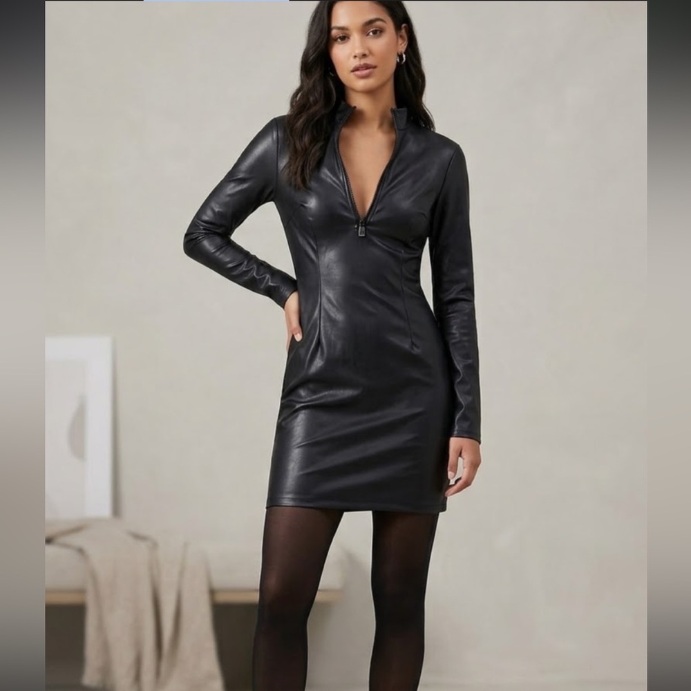 Forever 21 Black Textured Shift Dress